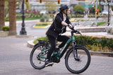 Himiway-A7-Pro-Mid-Drive-Full-Suspension-Luxury-Commuter-Ebike-Lady-Cycling