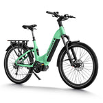 Himiway-A7-Pro-Mid-Drive-Full-Suspension-Luxury-Commuter-Ebike-Light-Green-Front-Right