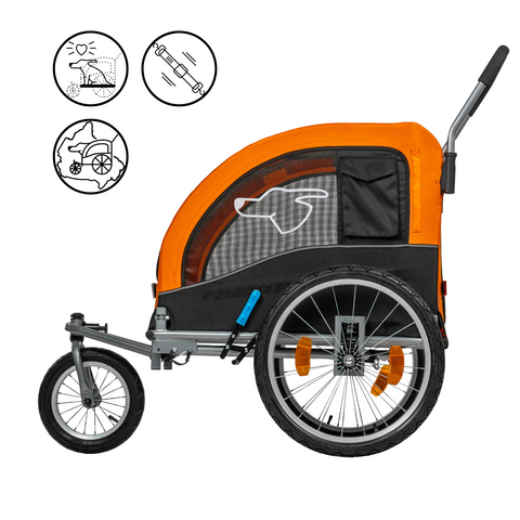 Doggo Luxury Bike Trailer Stroller for Dogs House of Bikes