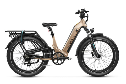 Magicycle Deer 2.0 Step Thru Full Suspension Torque Sensor Ebike 2024 Upgraded 26 Army Green