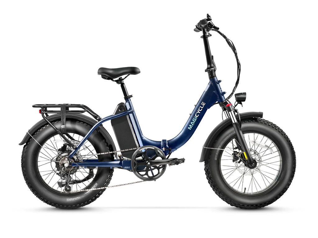 Jaguarundi 48V Folding STEP THRU Fat Tire Ebike Midnight Blue